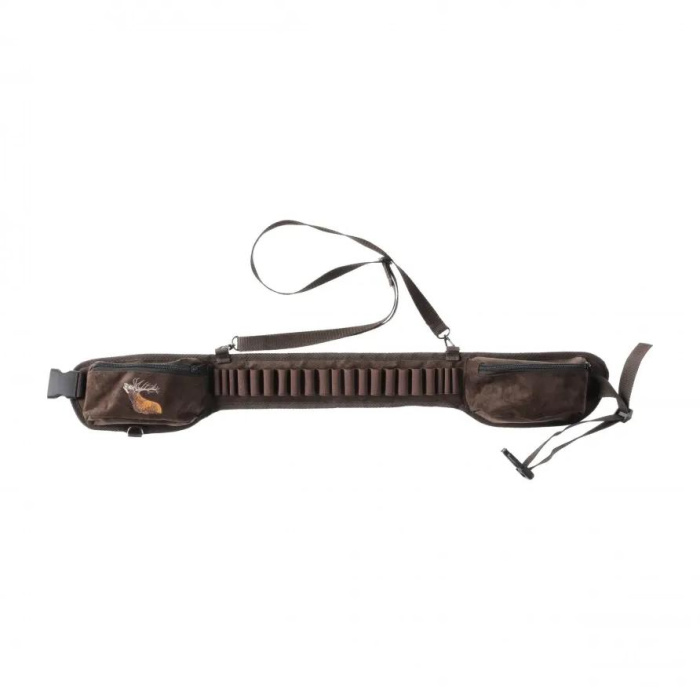 Pas na amunicję FORSPORT z kieszeniami 12/16 PZ001, zamszowy brązowy